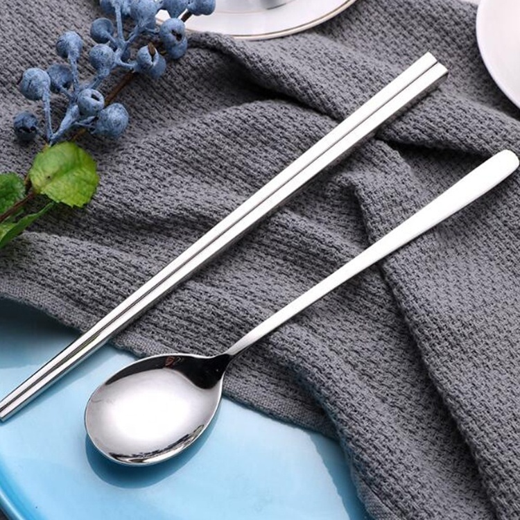 High Quality Luxury Black Matte Silver Stainless Steel Cutlery Knife Fork Spoon Set