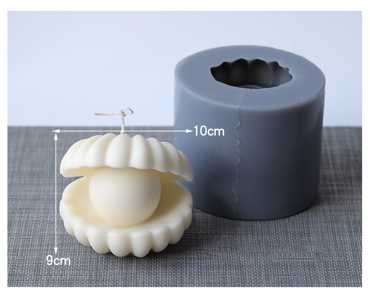 Big Clam Shell Pearl Conch Candle Mold Aromatherapy Plaster Scallop Tools Mould for DIY Candle Making