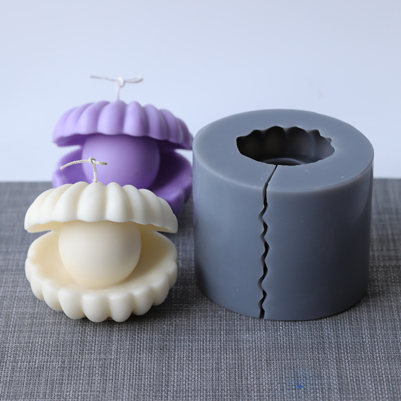 Big Clam Shell Pearl Conch Candle Mold Aromatherapy Plaster Scallop Tools Mould for DIY Candle Making