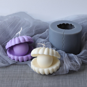 Big Clam Shell Pearl Conch Candle Mold Aromatherapy Plaster Scallop Tools Mould for DIY Candle Making