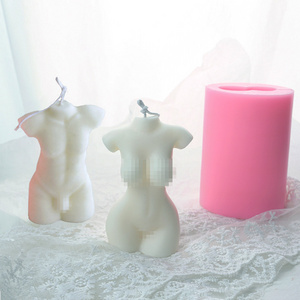 D015 Sculpture Greek Women Man Body Soap Mould 3D Wax Human Female Body Silicone Candle Mold For Resin Art