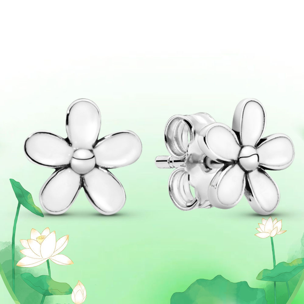 Best Selling Classics Design crown heart shaped daisy 925 Silver earring Jewelry Women Gift Wedding real 925 silver jewelry