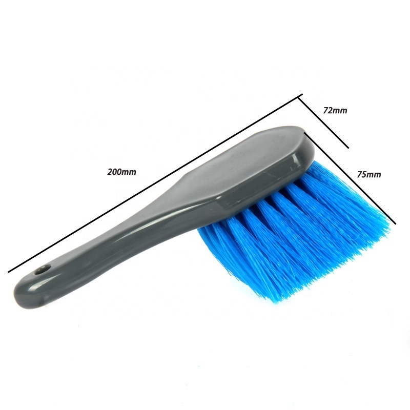 Blue Auto Detailing Brush Washing Cleaning Tool Short Handle hard wire Wheel Tire Body Brushes Chemical Guys Soft&Hard bristles