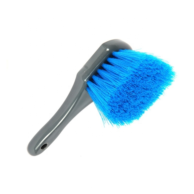 Blue Auto Detailing Brush Washing Cleaning Tool Short Handle hard wire Wheel Tire Body Brushes Chemical Guys Soft&Hard bristles