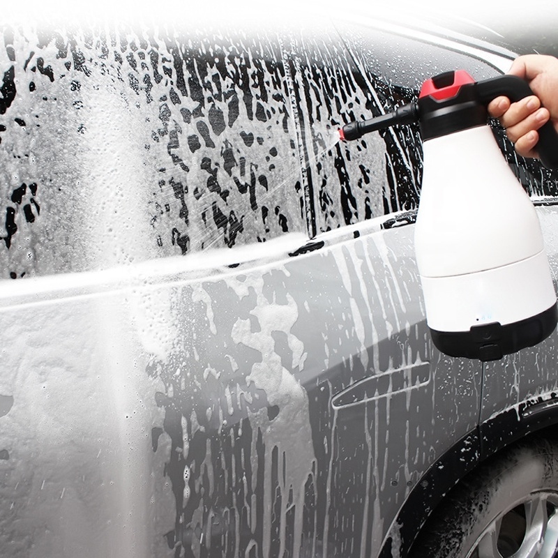 2 In 1 Handheld Manual Cleaning Pressure Electric Foam Sprayer Car Foam Blaster Usb Charge  Battery Car Sprayer