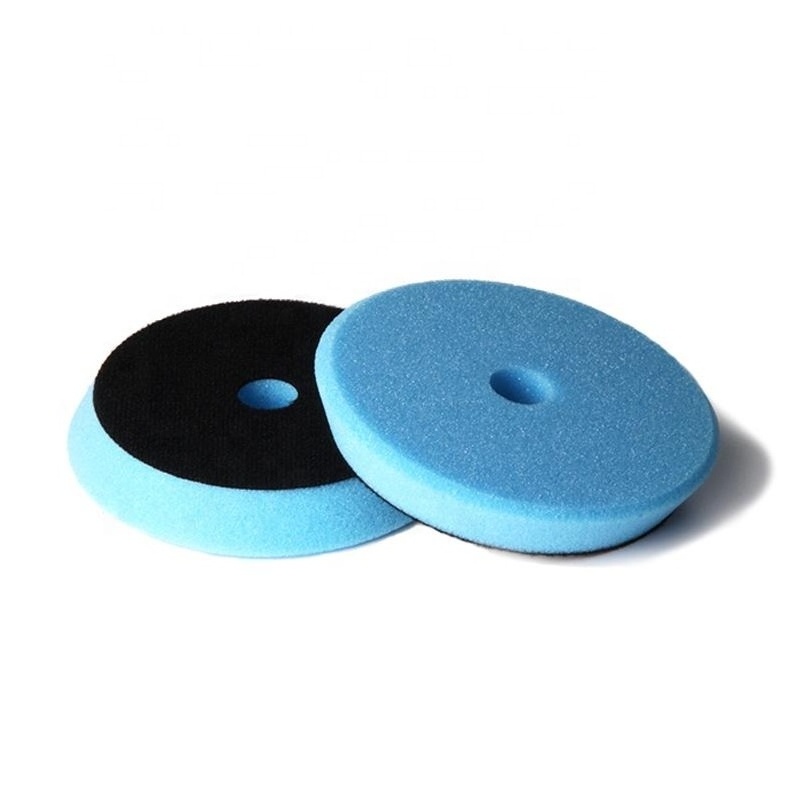 5 Inch Circle Blue Germany Foam Auto Waxing Sponge Pads Tool Cutting Finishing Pad For Car Care Wash Polishing Buffing Detailing