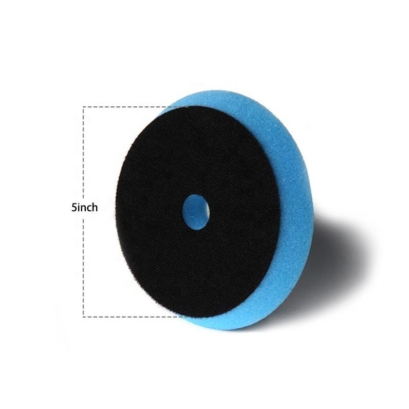 5 Inch Circle Blue Germany Foam Auto Waxing Sponge Pads Tool Cutting Finishing Pad For Car Care Wash Polishing Buffing Detailing