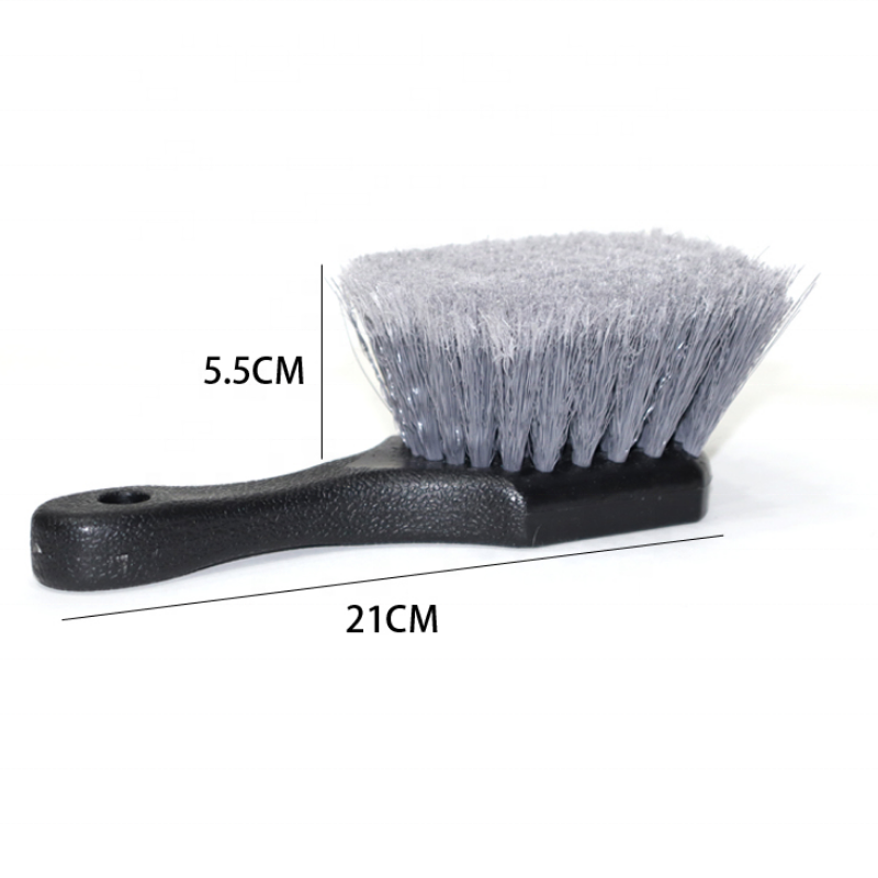 Multipurpose Microfiber Soft Bristle Car Wheel Rim Tire Cleaning Brush Auto Hub Tyre Detailing Wash Brushes With Short Handle