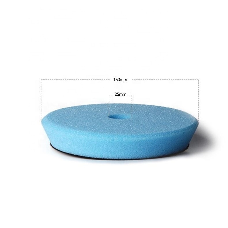 5 Inch Circle Blue Germany Foam Auto Waxing Sponge Pads Tool Cutting Finishing Pad For Car Care Wash Polishing Buffing Detailing