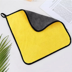 40*40cm thickened Double-sided high-density car care No scratch coral Microfiber towel cloth wash details cleaning detailing