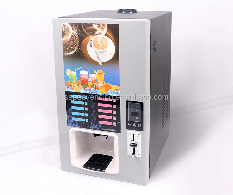 hot & cold drink vending machine organic coffee durian coffee cappuccino coffee vending machine