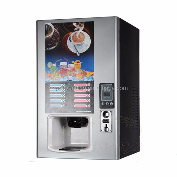 hot & cold drink vending machine organic coffee durian coffee cappuccino coffee vending machine