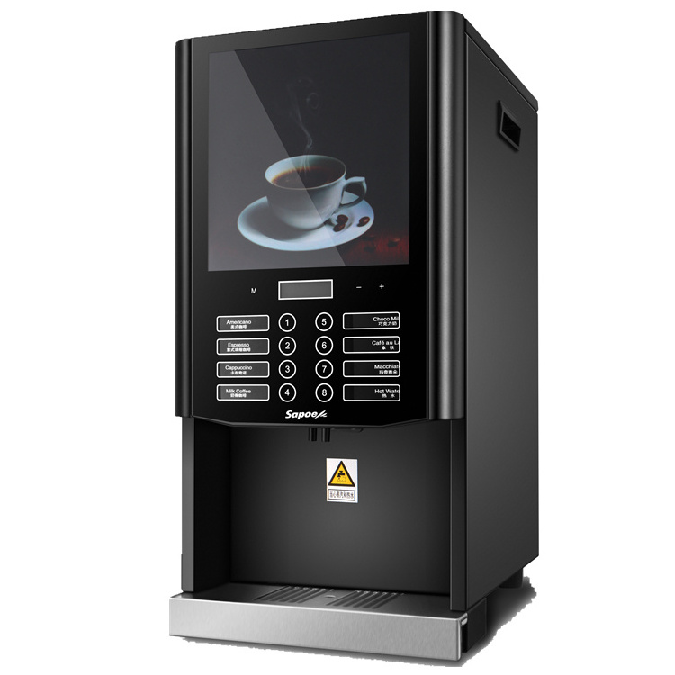 Fully Auto Commercial Coffee Maker Machine with Espresso Americano Latte Mocha Cappuccino Mix Coffee Dispenser