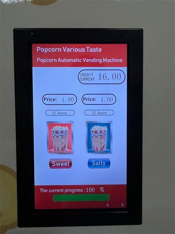 Commercial Luxury Support Coin/Banknote/Qr Code Automatic Popcorn Vending Machine