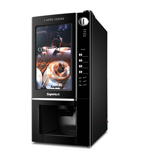 Professional touch screen automatic instant coffee coin operated vending machine for public place