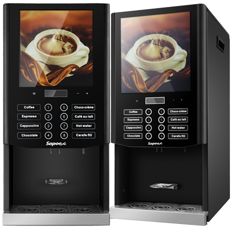 Fully Auto Commercial Coffee Maker Machine with Espresso Americano Latte Mocha Cappuccino Mix Coffee Dispenser