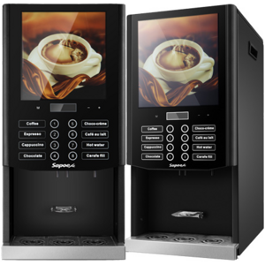 Fully Auto Commercial Coffee Maker Machine with Espresso Americano Latte Mocha Cappuccino Mix Coffee Dispenser