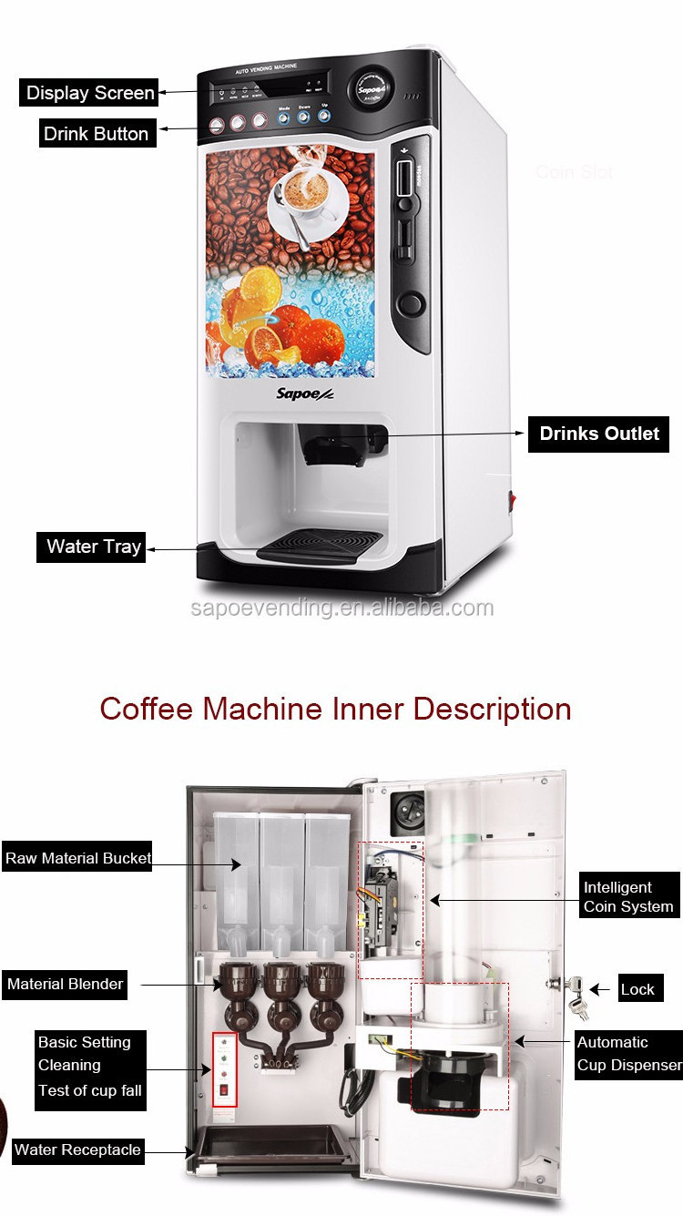 Coin operated protein vending machine cold water dispenser