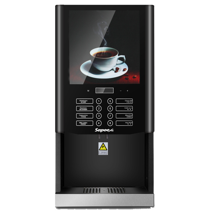 Fully Auto Commercial Coffee Maker Machine with Espresso Americano Latte Mocha Cappuccino Mix Coffee Dispenser