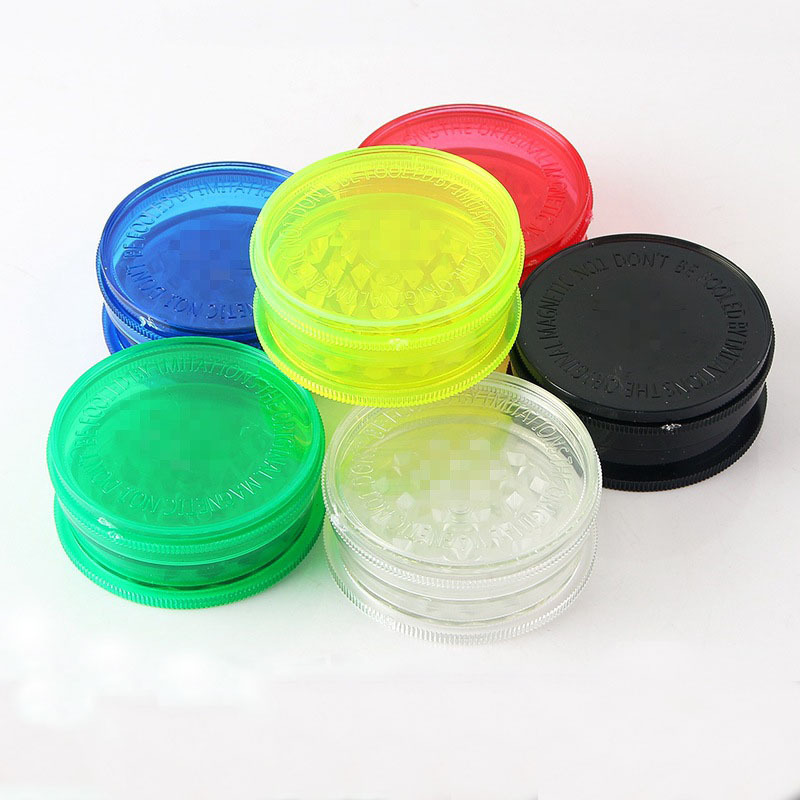 Custom Logo Accepted Top Inquiry  2 Layer Part Tobacco Acrylic Plastic Herb Grinder plastic grinder