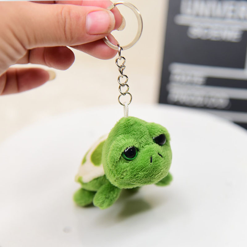 Cute mini cartoon turtle plush toys small pendant turtle key chain bag accessories stuffed animal toys