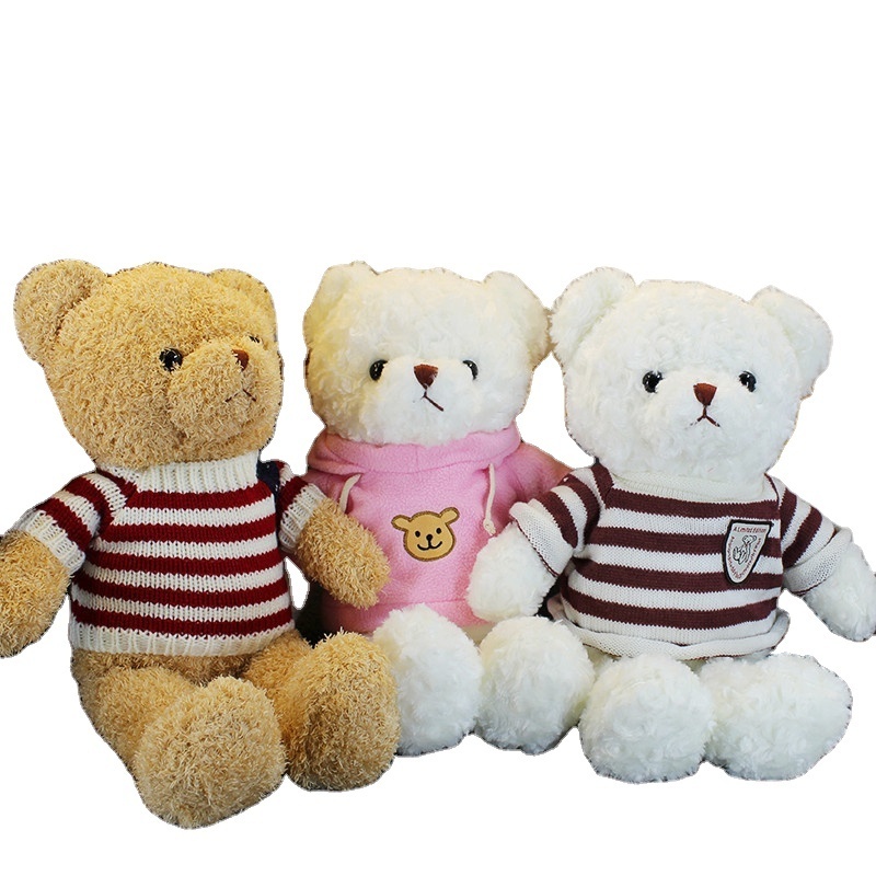 Wholesale dolls plush toys gifts cloth dolls birthday gifts juguets knitted sweater teddy bear kids toys