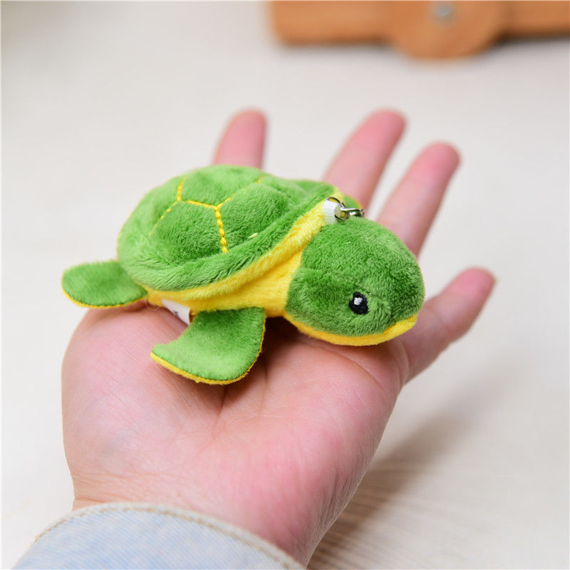 Cute mini cartoon turtle plush toys small pendant turtle key chain bag accessories stuffed animal toys