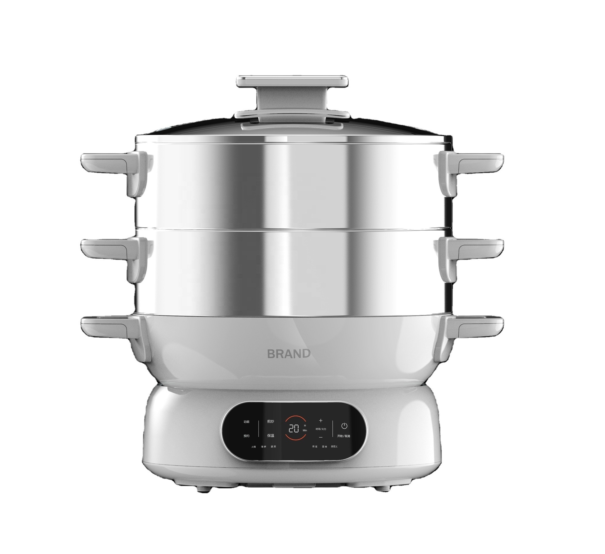 High Quality Household Food Grade Stainless steel Digital Touch Electric Food Steamer