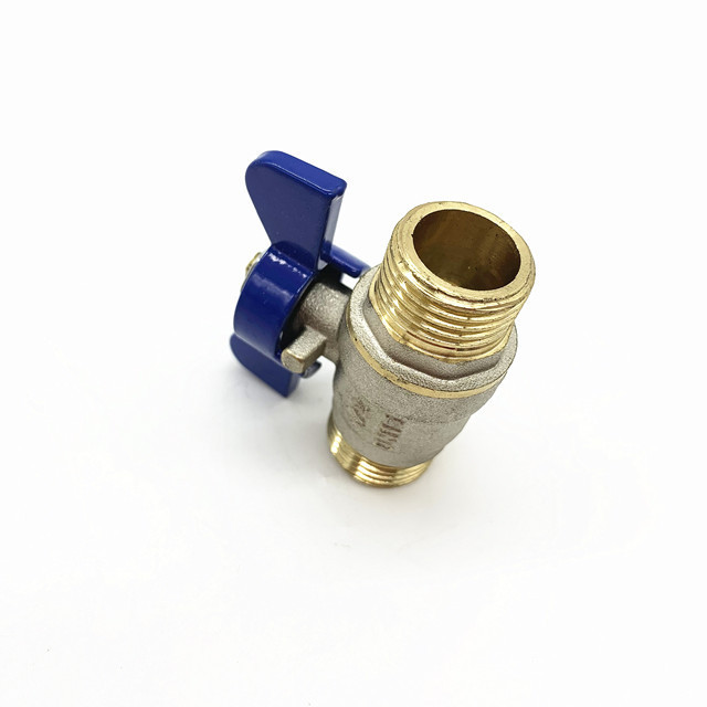 1/2 - 1 inch M-BSP x M-BSP Butterfly Nickel Plating Brass Ball Valve