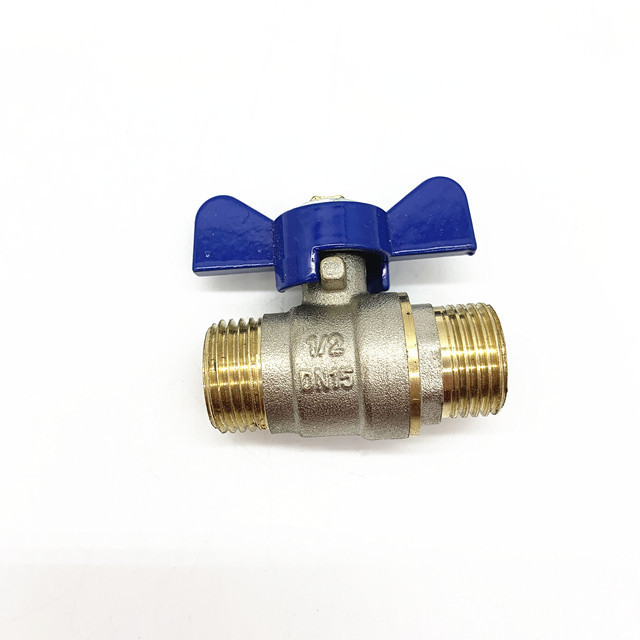 1/2 - 1 inch M-BSP x M-BSP Butterfly Nickel Plating Brass Ball Valve