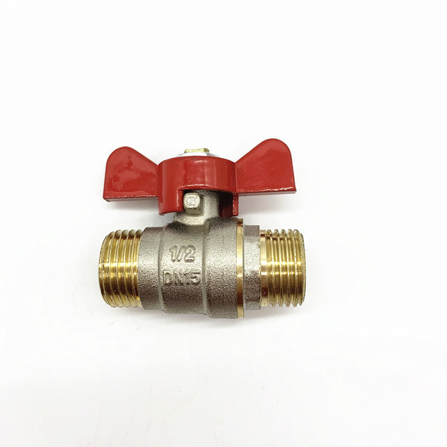 1/2 - 1 inch M-BSP x M-BSP Butterfly Nickel Plating Brass Ball Valve