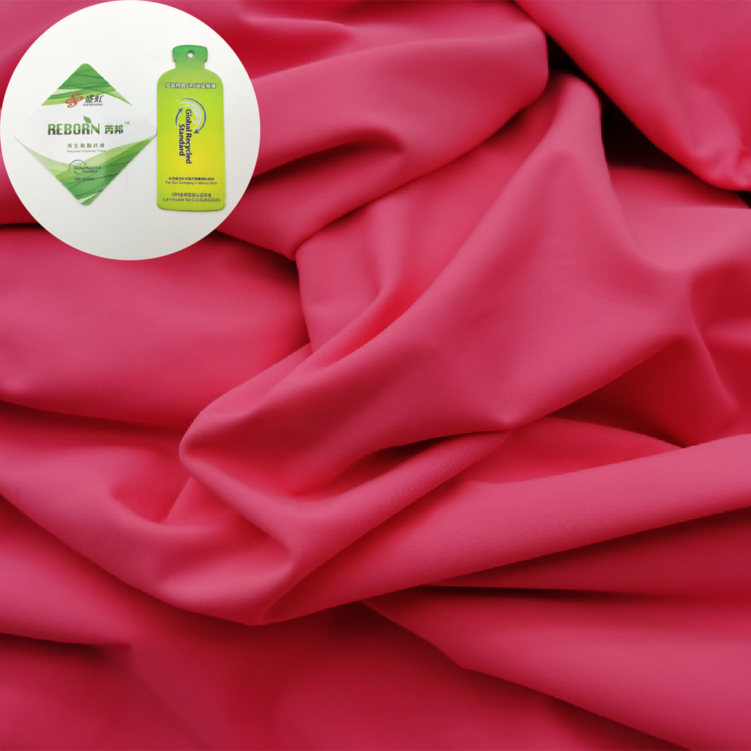 180 GSM 85% repreve recycle Polyester 15% elastane  spandex recycle polyester recycled fabric for swimwear lamination fabric