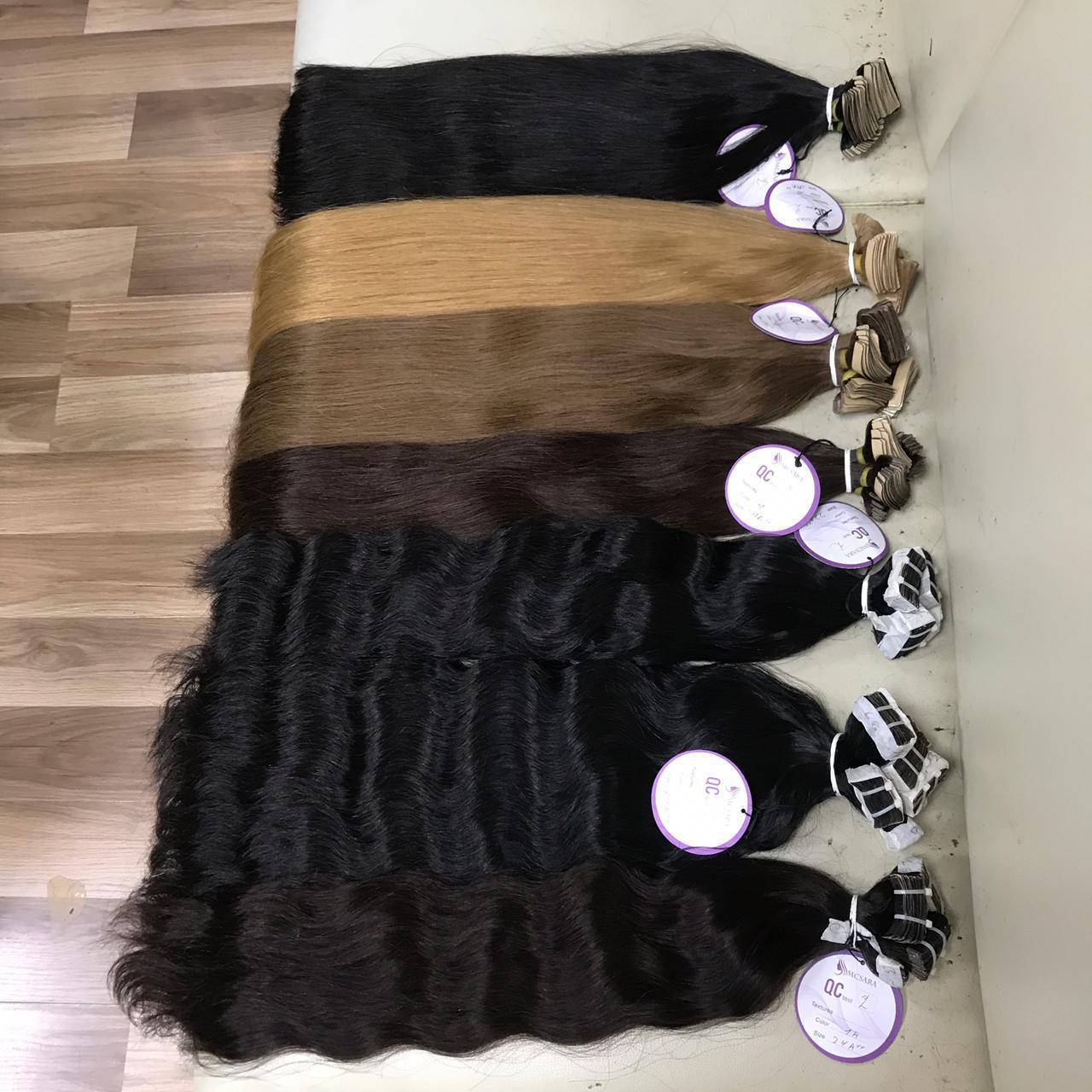 New Arrival Grade 12A Raw Burmese Wavy Virgin Cuticle Aligned Hair No Tangle No Shedding Virgin Body Wave Hair tape 10