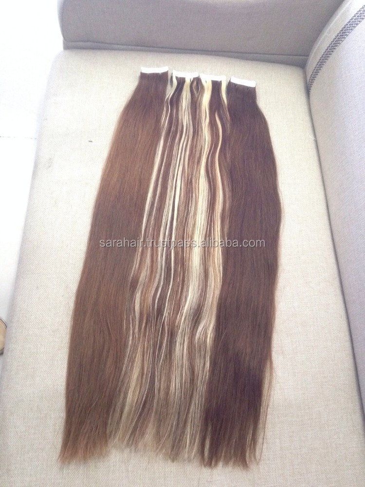 Wholesale price human hair new colors tape hair extensions from Vietnam with high quality hair material