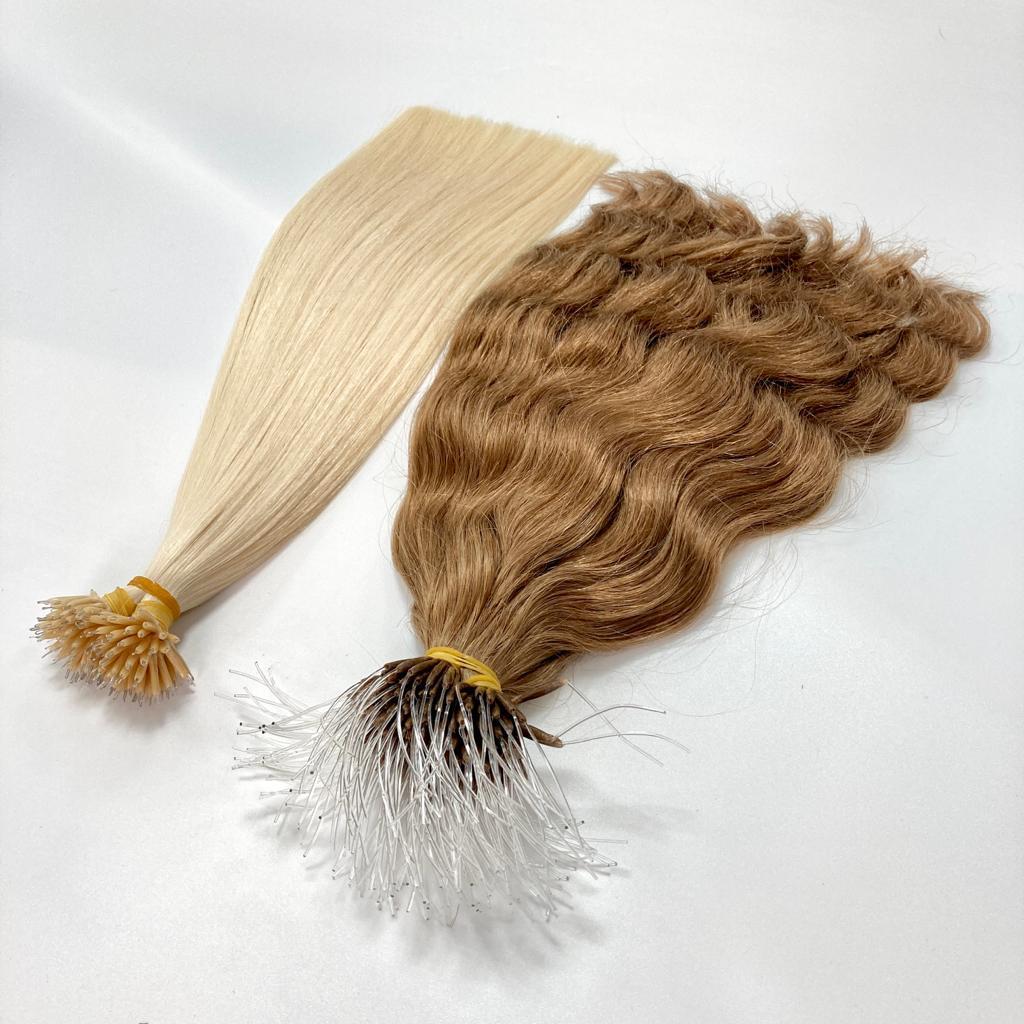 Customized Colors keratin tips Plastic Nano Ring hair extensions wigs from full cuticle aligned Vietnamese human hair vendors