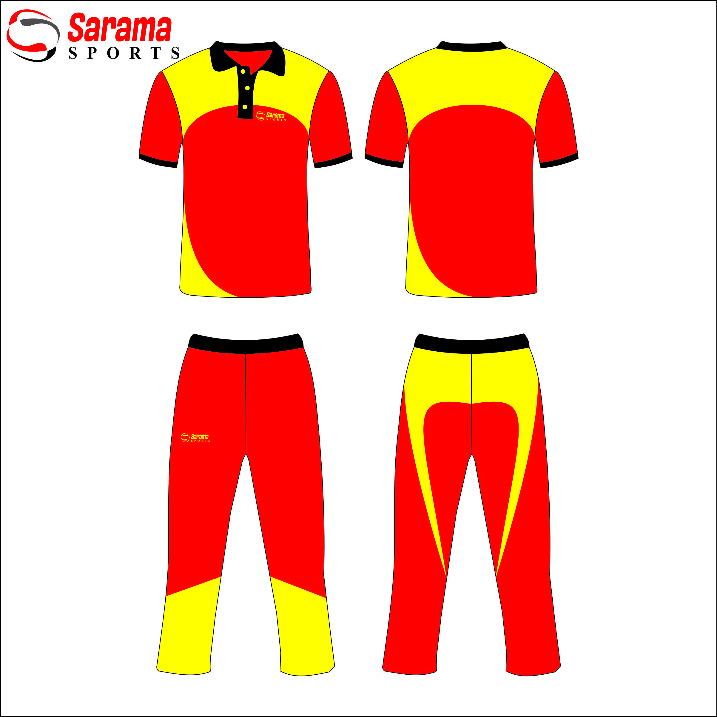 100% Polyester Customized New Design Cricket Jersey Uniforms Sets