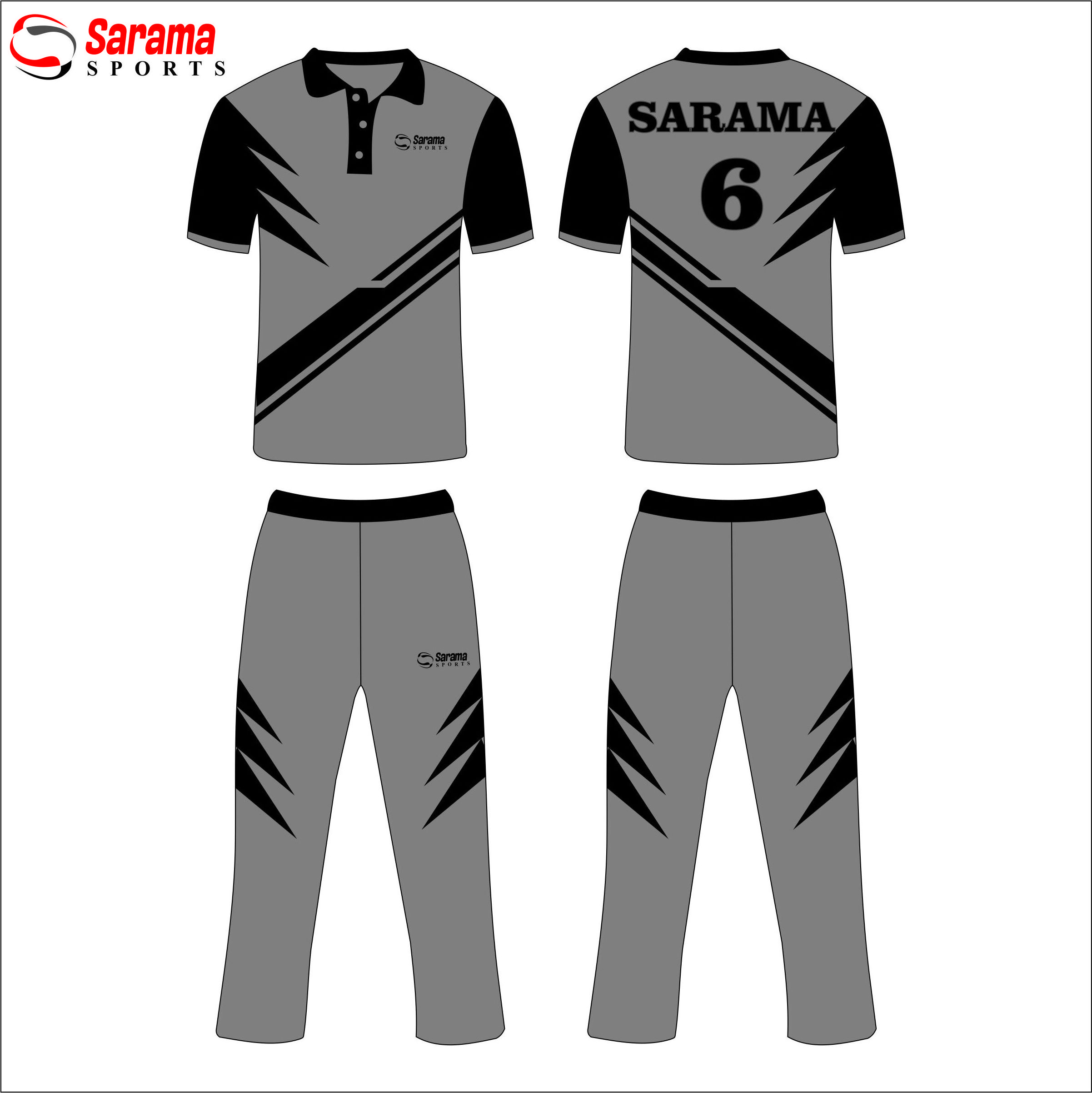 100% Polyester Customized New Design Cricket Jersey Uniforms Sets