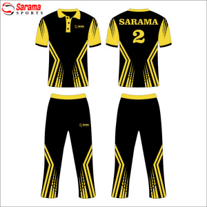 100% Polyester Customized New Design Cricket Jersey Uniforms Sets