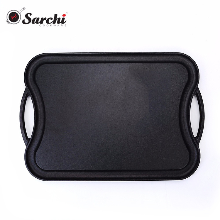 Pre-seasoned cast iron Grill Pans Griddle Pans