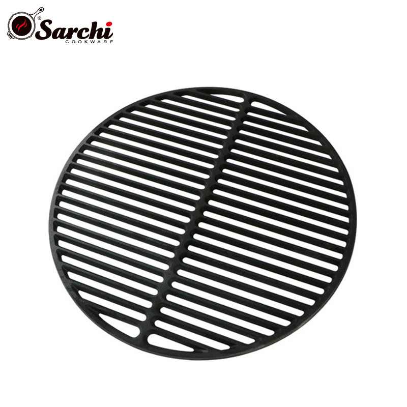 Bbq Campfire Charcoal Grill Cast Iron Grate Grids Sear Grate Fire Pit Round Cooking Grate