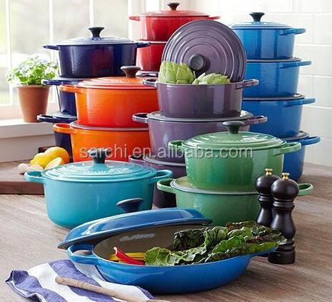 Hot sale Colorful enamel cast iron cooking pot