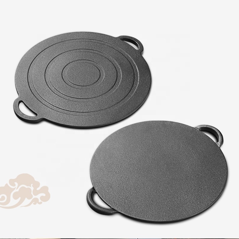 Cast Iron Induction Crepes Pan Baking Cookie Tawa Pan Uncoated Pizza Pan