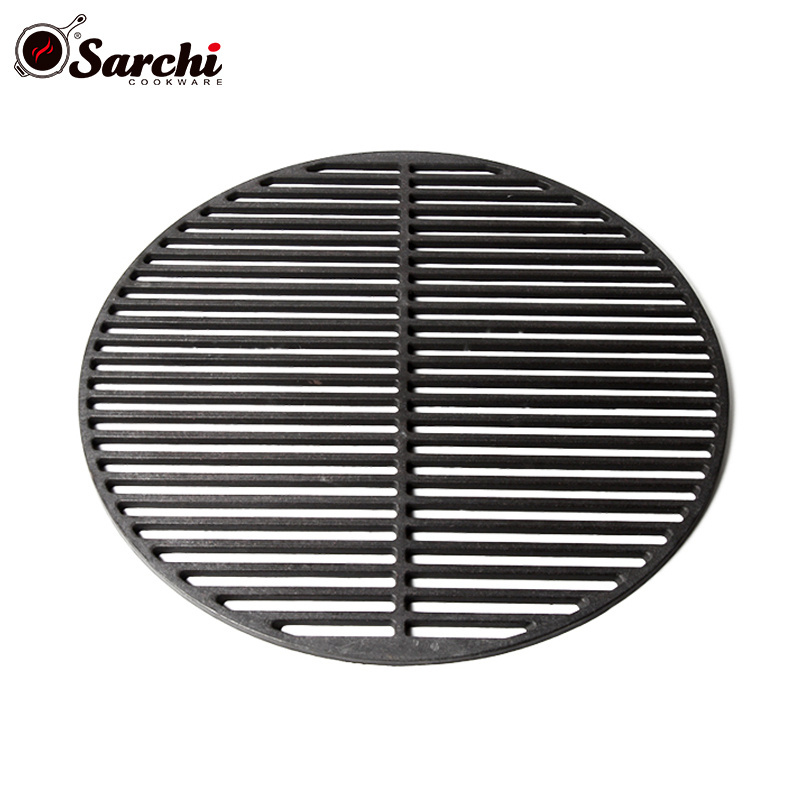 Bbq Campfire Charcoal Grill Cast Iron Grate Grids Sear Grate Fire Pit Round Cooking Grate