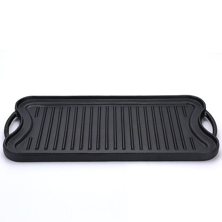 Prestige Reversible BBQ Grill Cast Iron Cookware Vegetable Oil Griddle Pan for Outdoor