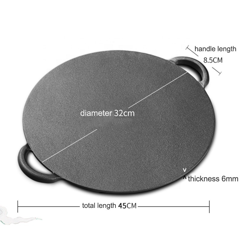 Cast Iron Induction Crepes Pan Baking Cookie Tawa Pan Uncoated Pizza Pan