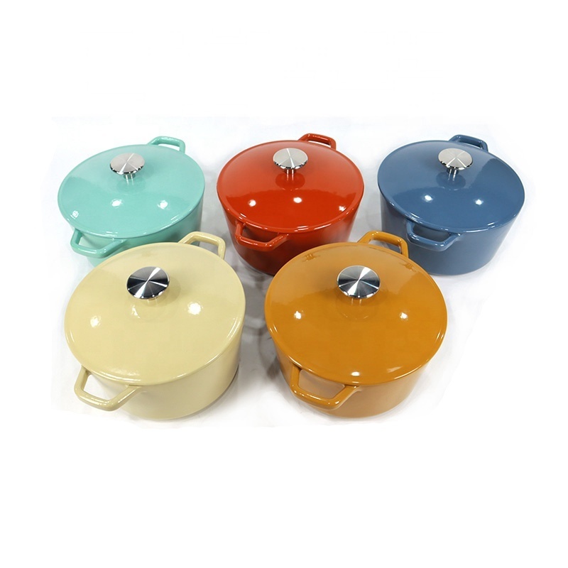 Hot sale Colorful enamel cast iron cooking pot