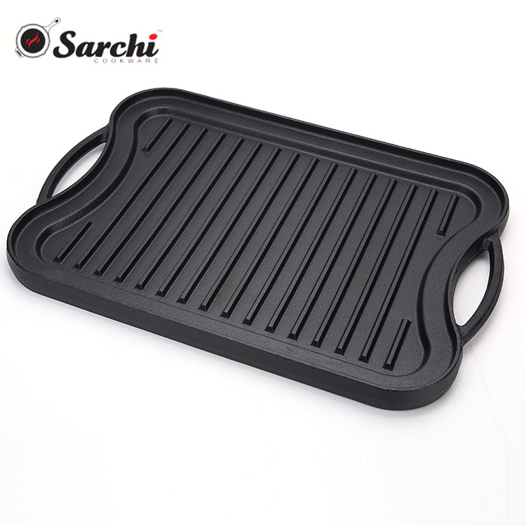 Pre-seasoned cast iron Grill Pans Griddle Pans