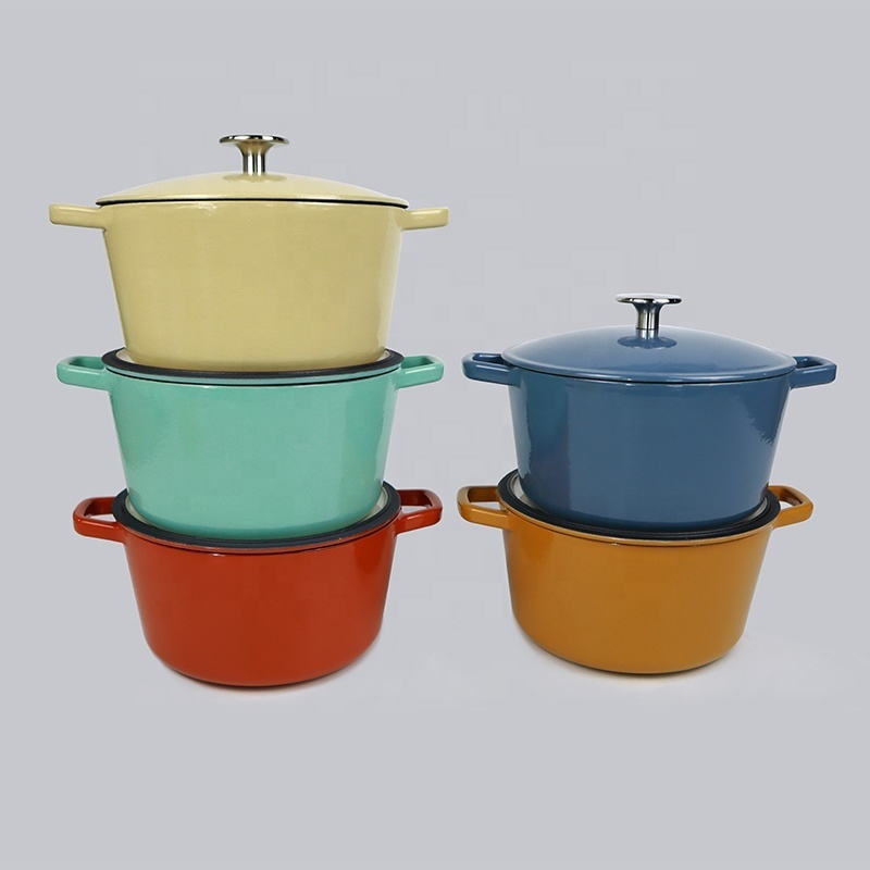 Hot sale Colorful enamel cast iron cooking pot