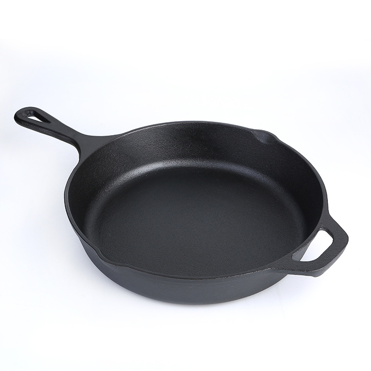 Chemical Free Cookware Set Healthy Cast Iron Fry Pan Set with LFGB