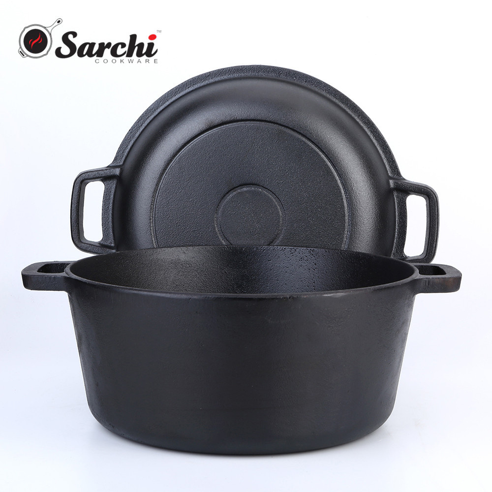 Pre-seasoned Combo Cooker 2 in 1 cast Iron pre-seasoned double dutch oven